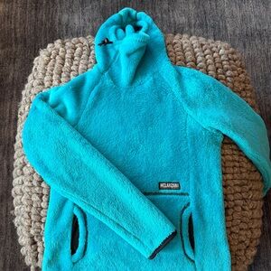 Melanzana Turquoise High Loft Hoodie